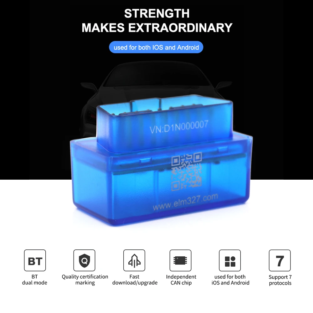 Car OBD2 Scanner ELM327 OBDII Bluetooth-compatible V2.0 Diagnostic Tool for Android Windows Code Reader Single PCB |