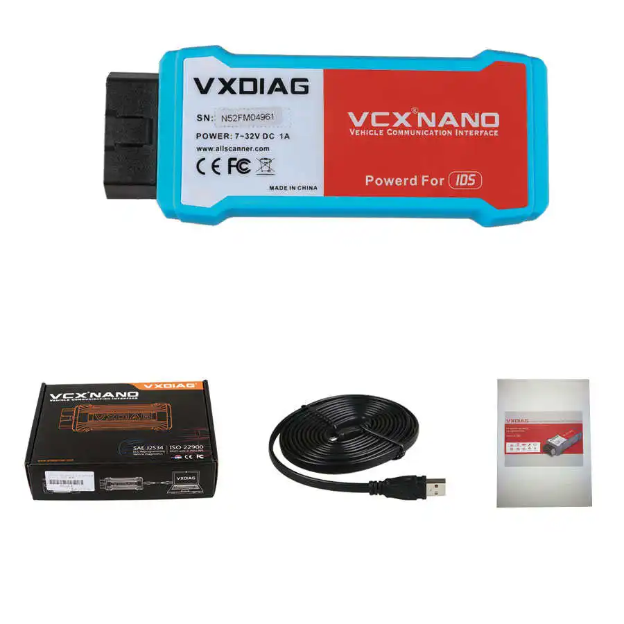 VXDIAG VCX NANO для F-o-r-d/Mazda 2 в 1 с IDS V101 WIFI версия поддерживает транспортное средство до