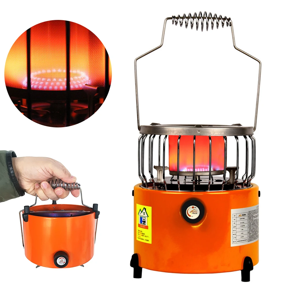 

2 In 1 2000W Portable Heater Camping Stove Heating Cooker For Cooking Backpacking Ice Fishing Camping Hiking