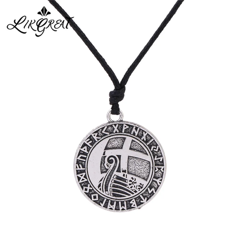 Религиозный супернатуральный крестовый поход LIKGREAT круглый кулон ожерелье руны