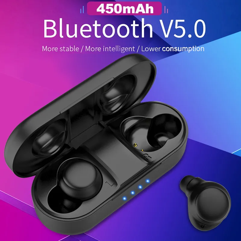 TWS A5 V5.0 Bluetooth наушники Беспроводная гарнитура с сенсорным управлением Handsfree