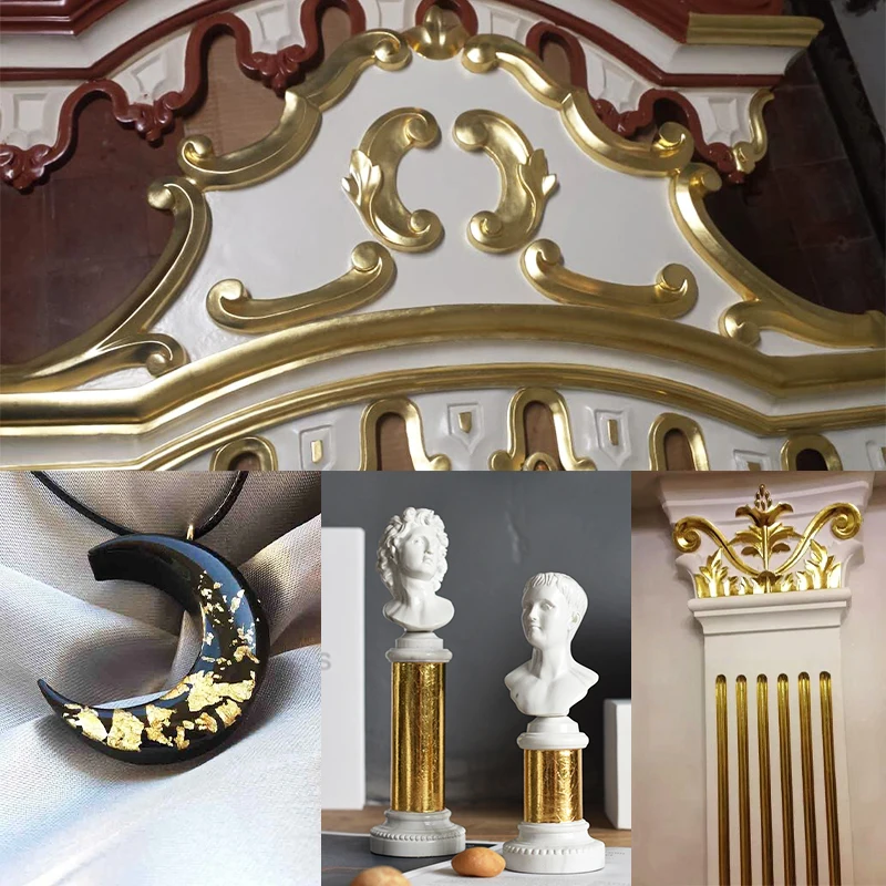 24K настоящая съедобная Золотая фольга листы позолота в торт украшение маска для