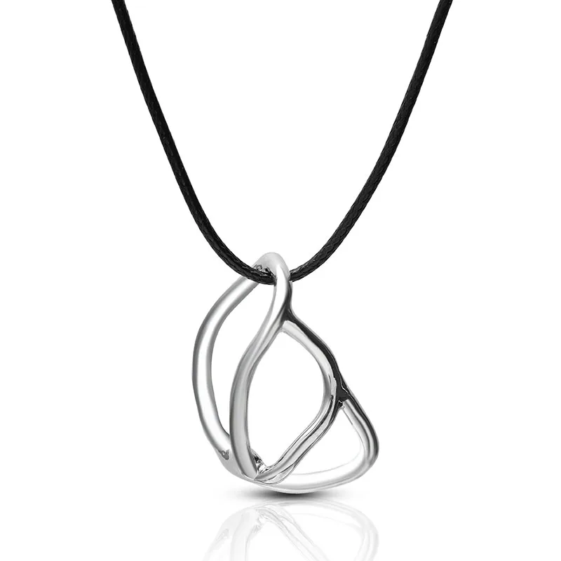 Простой стиль мужской и женский нейтральный кулон ожерелье из цинкового сплава