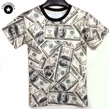 Модная одежда для долларов мужские/женские летние футболки