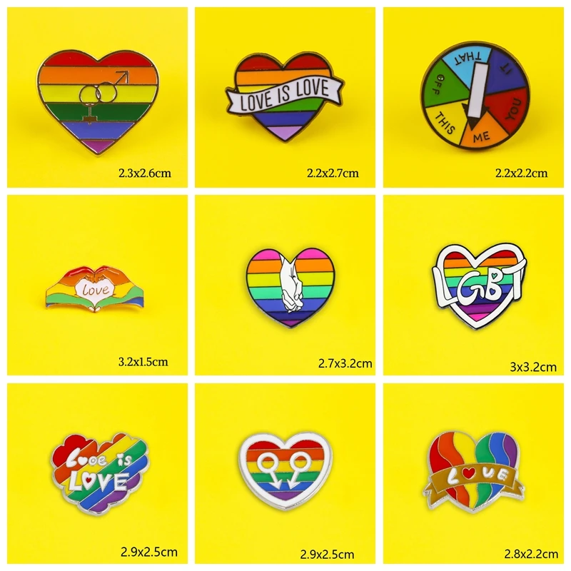 Rainbow LGBT Brooch On Clothes Cartoon Gay Pride Badges For Creative Love Letter Badge Backpack Accessories DIY | Дом и сад