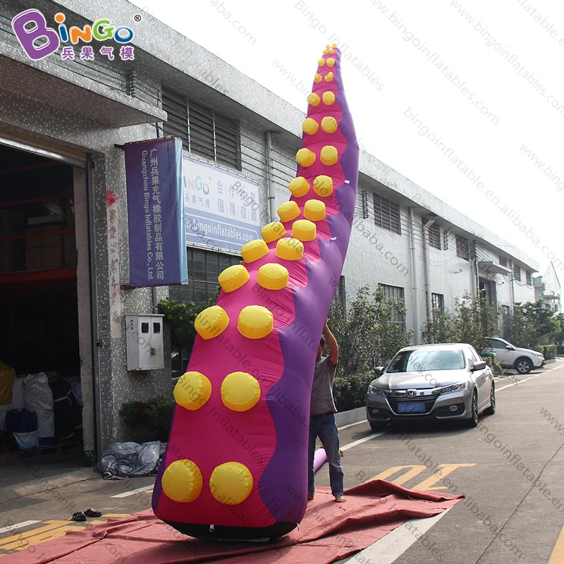 Бесплатная доставка 5 метров высокий надувной фиолетовый Осьминог щупальца для