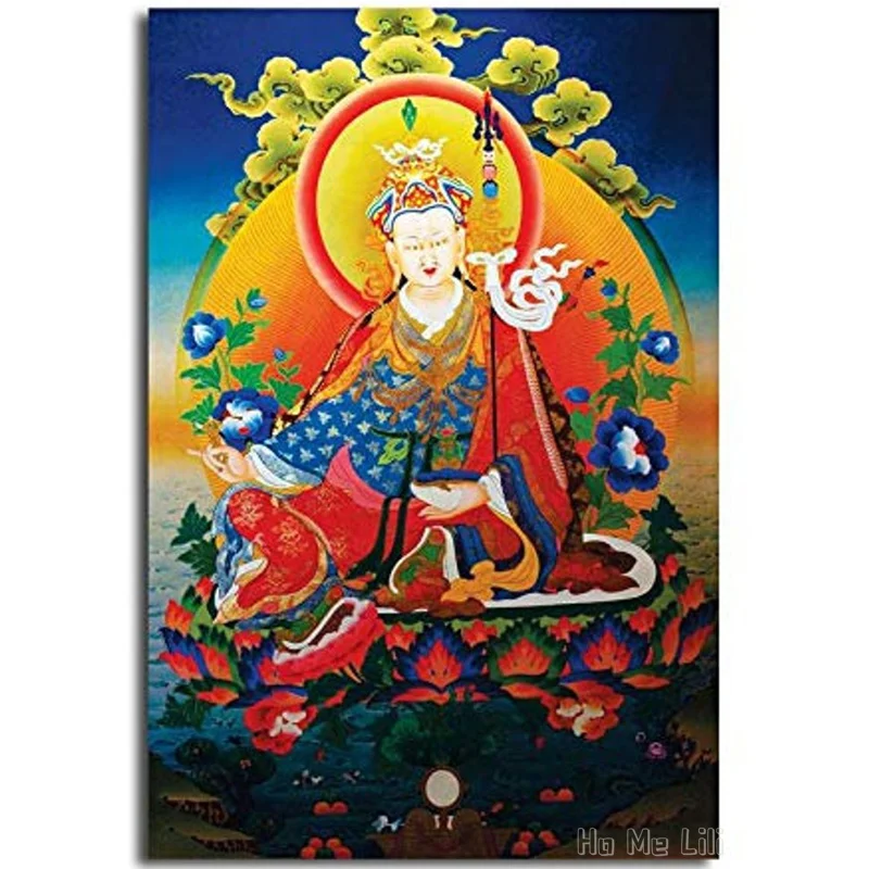 

Buddhist Canvas Lord Padmasambhava By Ho Me Lili Wall Art Buddha Religious Paintings