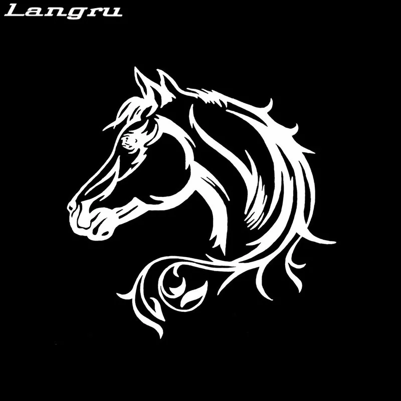 Langru красивая виниловая наклейка с рисунком лошади животных наклейки