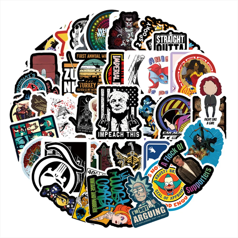 

50pcs No Repeat Fashion Cute Graffiti Scrapbooking Stickers for Laptop Car Helmet Luggage Bike Motorcycle Adesivos Sticker