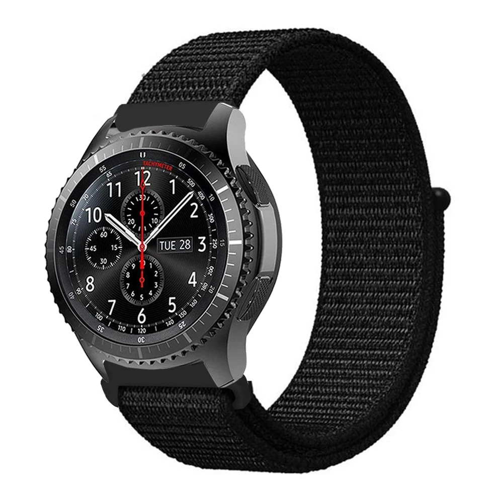 dark black 9 20 мм/22 мм длина браслета для Galaxy Watch 46 мм/42 мм/Активный 2 ремень samsung Шестерни S3 Frontier спортивный нейлоновый браслет huawei часы GT S2 42 46 мм - Цвет ремешка: dark black 9