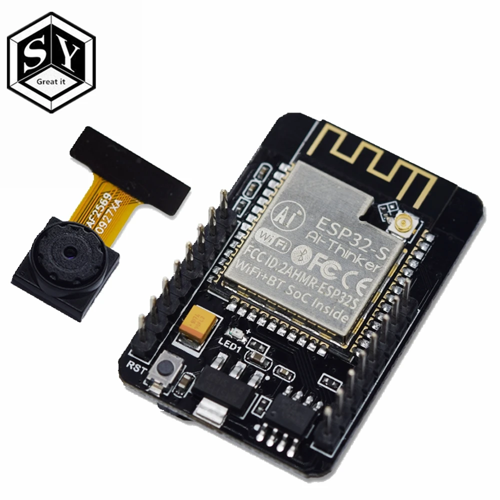 1 шт. Great IT ESP32-CAM WiFi+ модуль Bluetooth модуль камеры макетная плата ESP32 с модулем камеры OV2640 2MP для Arduino - Цвет: ESP32-CAM  1set
