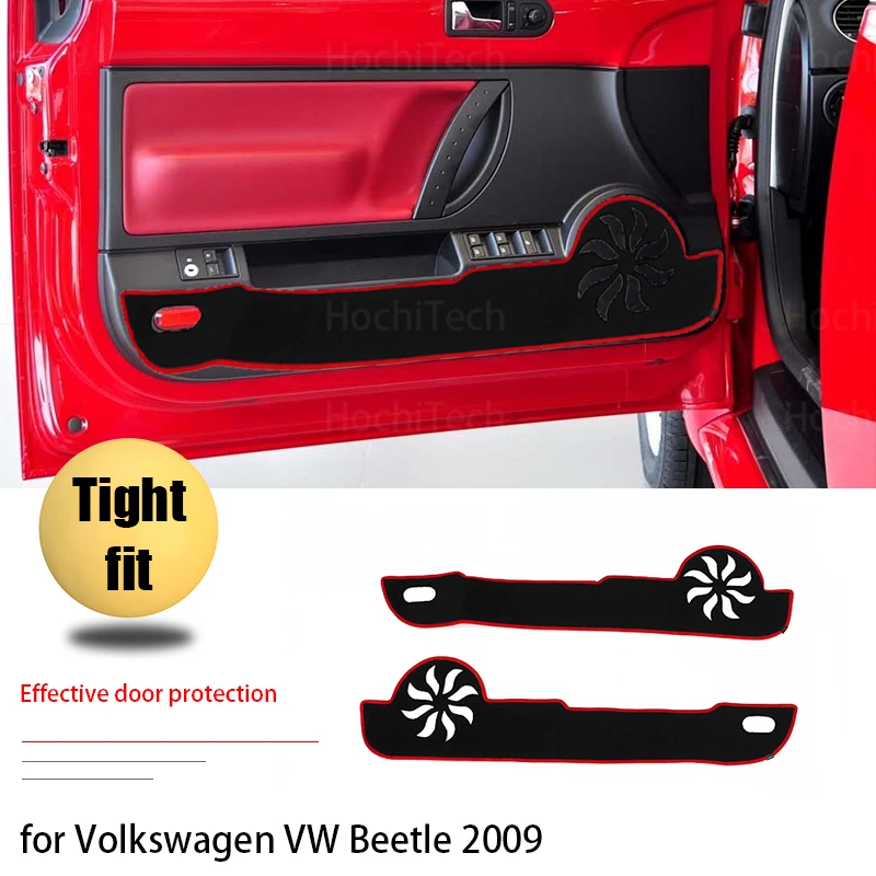 Kapı iç önlüğü çıkartması yan kenar kapak koruma halı araba kapı Anti Kick Pad Sticker Volkswagen VW Beetle 2009