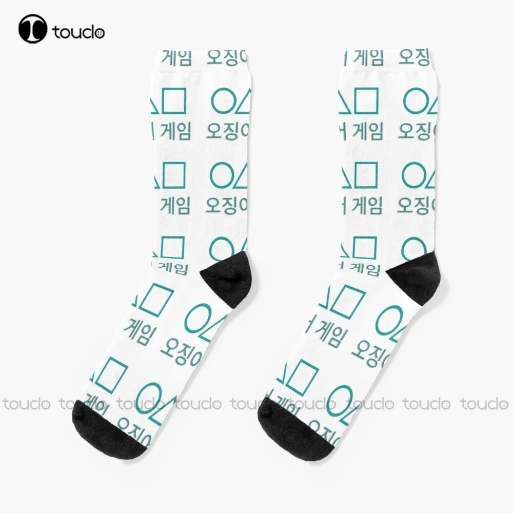 

Trending Squid Game Circle Triangle Square 오징어 게임 Squid Game Netflix | Korean Series | Fan Art | Player | Game Doll Socks Gift