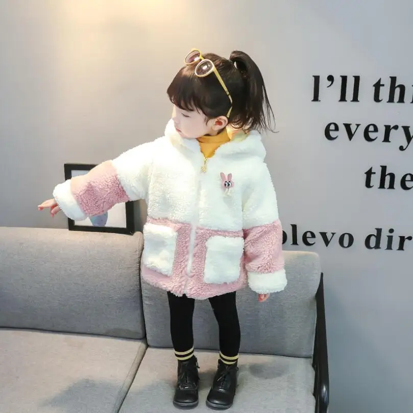 Детская куртка из искусственного меха BibiCola теплая хлопковая верхняя одежда для