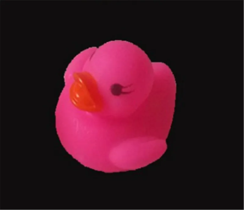 Pink Резиновый светильник для ванной с уткой, автоматически меняющий цвет, игрушки для ванной, разноцветный светодиодный светильник для ванной, игрушки для детей - Цвет: Pink