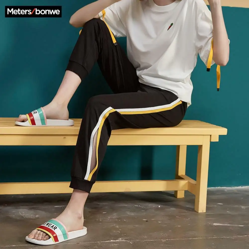 Metersbonwe свободные спортивные брюки для женщин Весна Лето 2020 новые штаны с