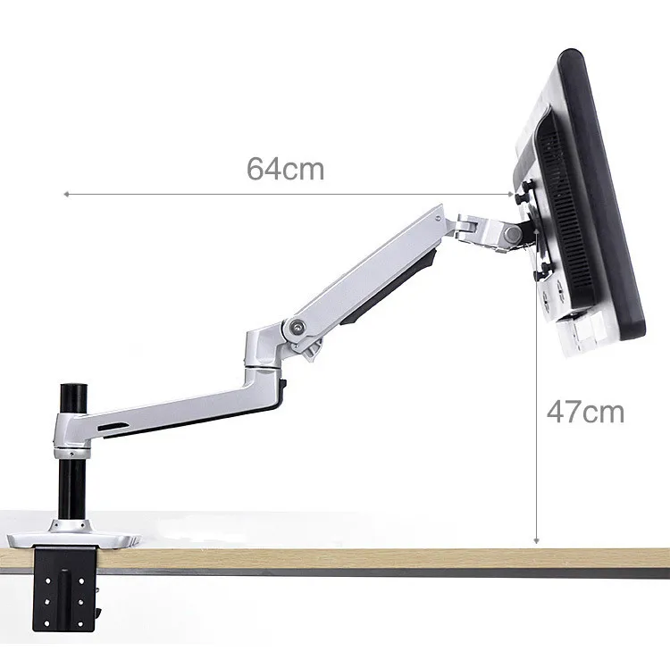 

XSJ8012C Desktop Full Motion 17-32" Monitor Holder Mount Mechanical Spring Arm Aluminum Monitor Support Loading 10kgs