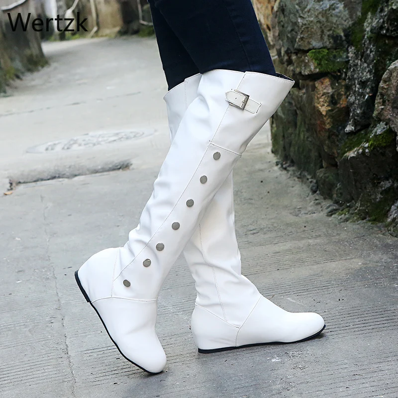 2019 Slim Boots Sexy Over The Knee High PU Women Snow Women's Fashion Winter Thigh Shoes Woman Botas Mujer A798 | Обувь