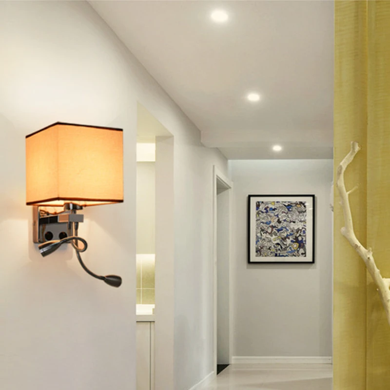 Светодиодный Ночной Настенный светильник с выключателем и гибкие светодиодные