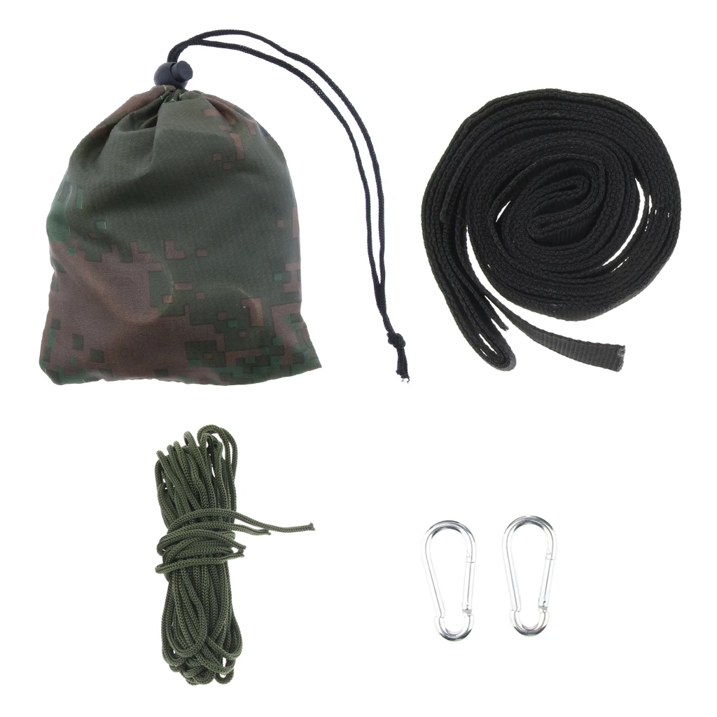 Портативный гамак на дерево качели висячий комплект ремни + сетчатые веревки