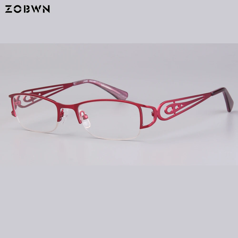 wholesale promotion очки модные classic model for girl &amp lady red glasses women black optical frames прозрачные half rim |