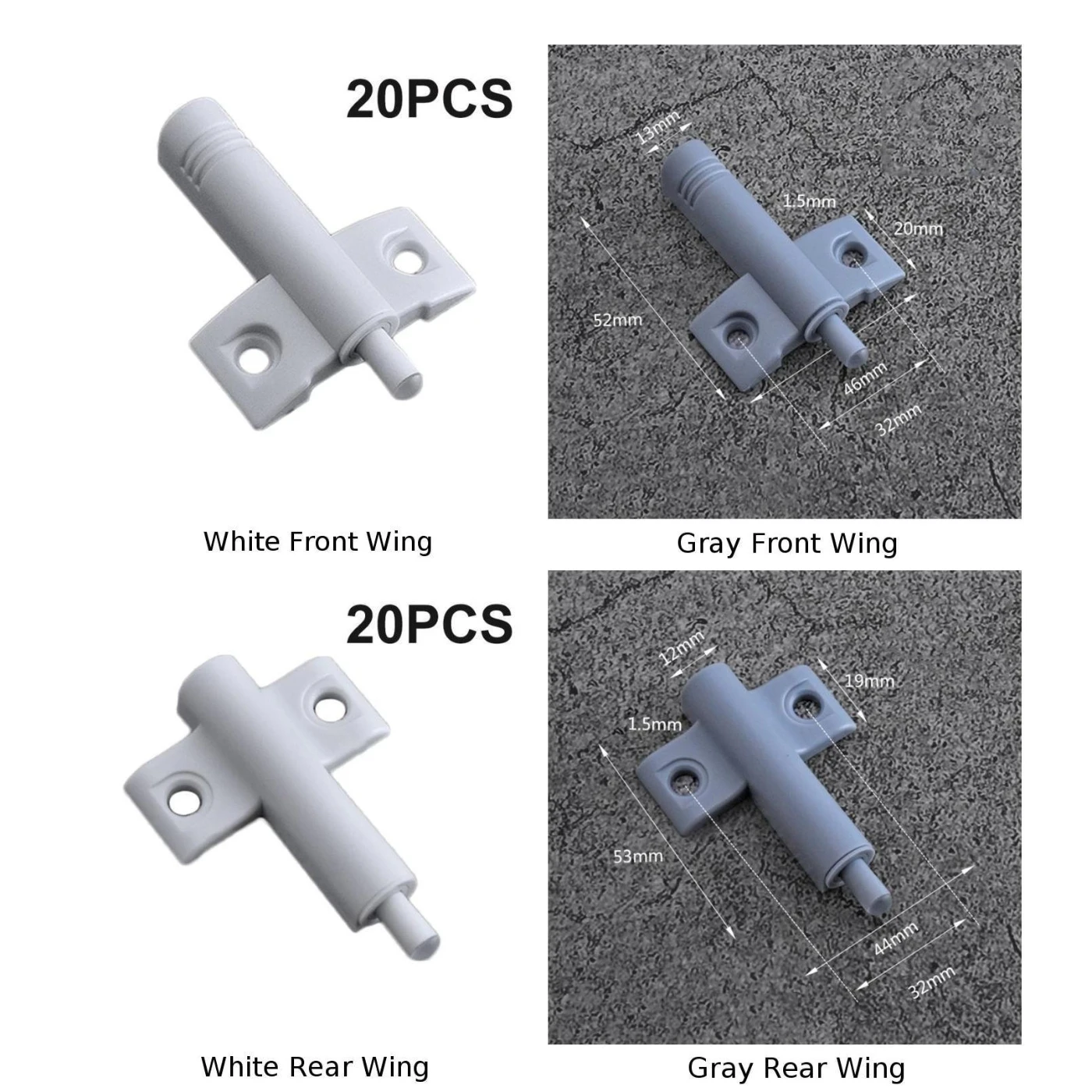 20 штук кухонный шкаф мягкий тихий ближе демпфер шурупы ловит дверь останавливает