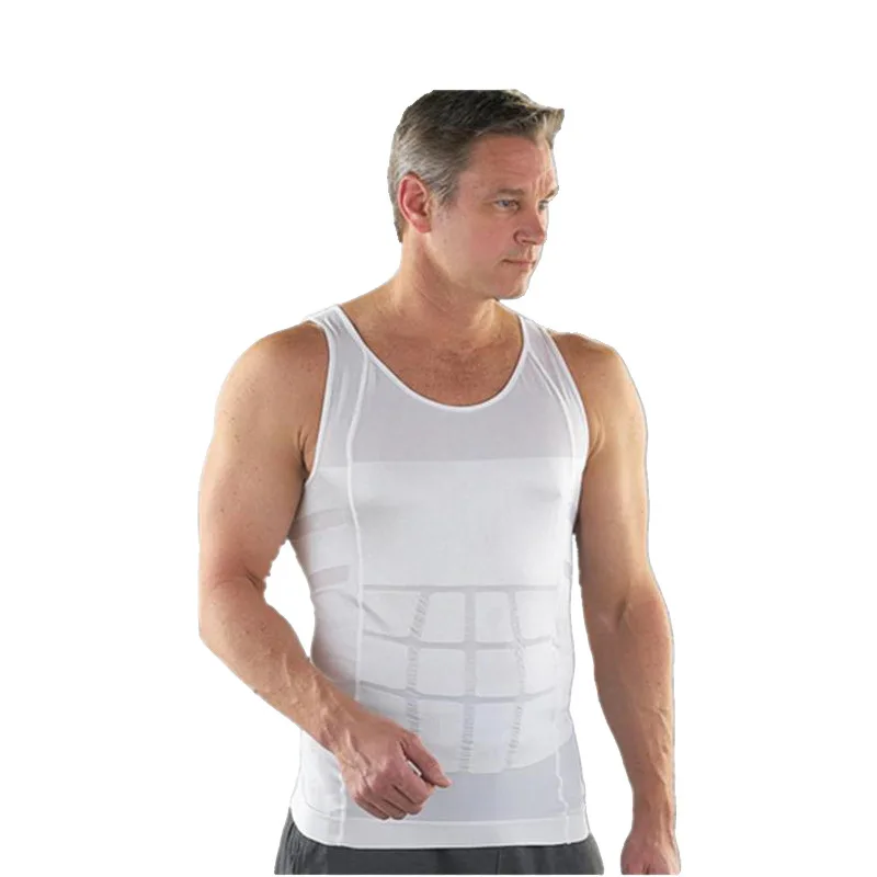 

2019 Men Slimming Body Shaper Tummy Shaper Vest Slimming Underwear Corset Waist Waist Cincher Men Bodysuit Dropshipping MS006