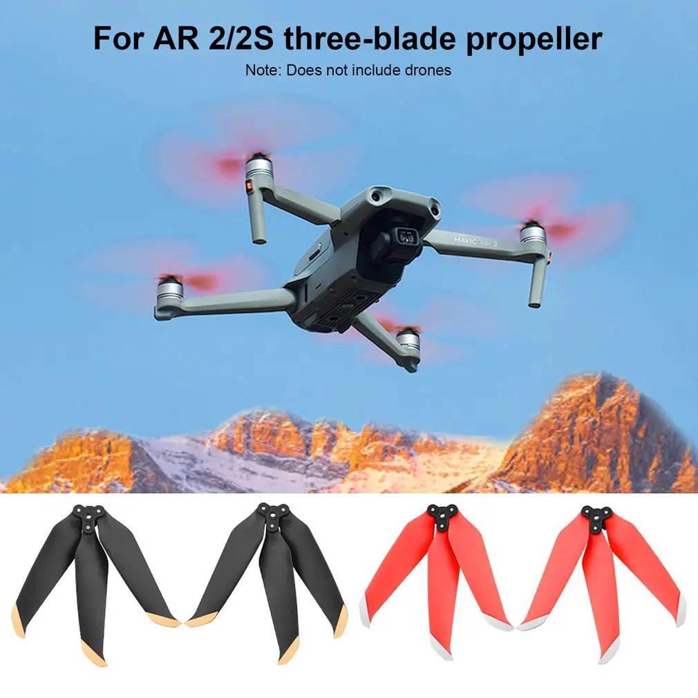 

Spiral Blade Accessories For DJI AIR 2/2S Noise Reduction Three-blade Pulp Sturdy And Stable Propeller