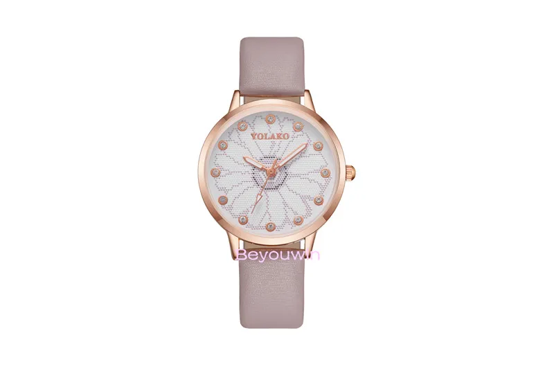 flower dial quartz leather watch for man women hot selling good price wrist wholesale lady clock | Наручные часы