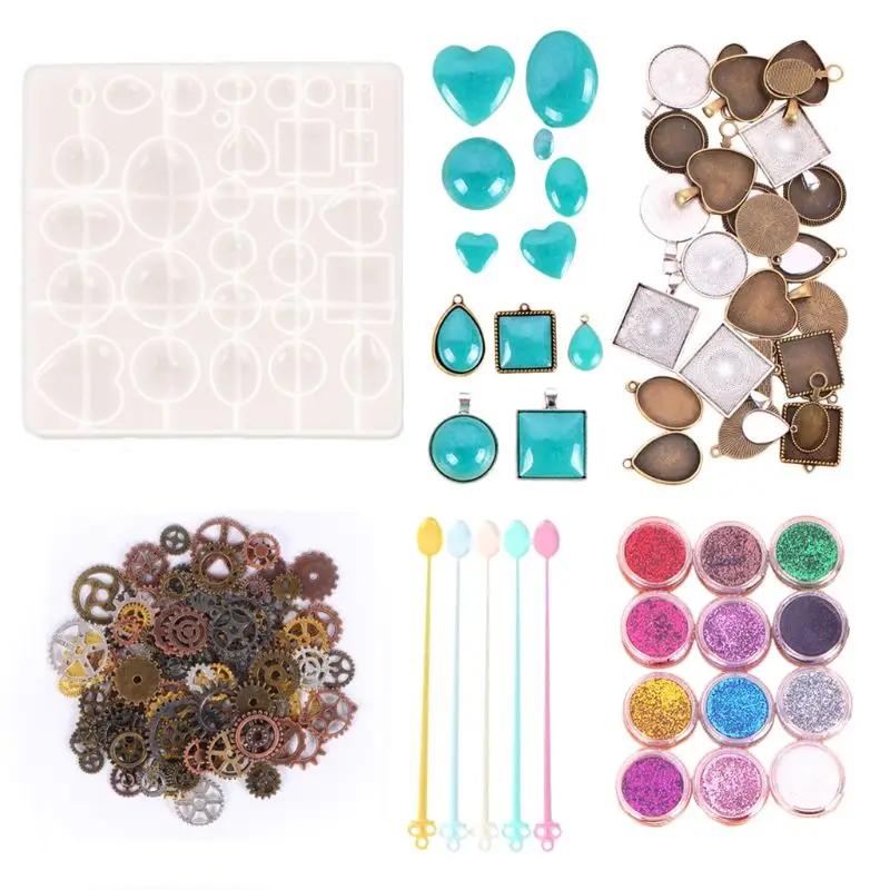 

1Set Silicone Crystal Epoxy Hanging Ornaments Mold Pendant Casting Mould Crafts
