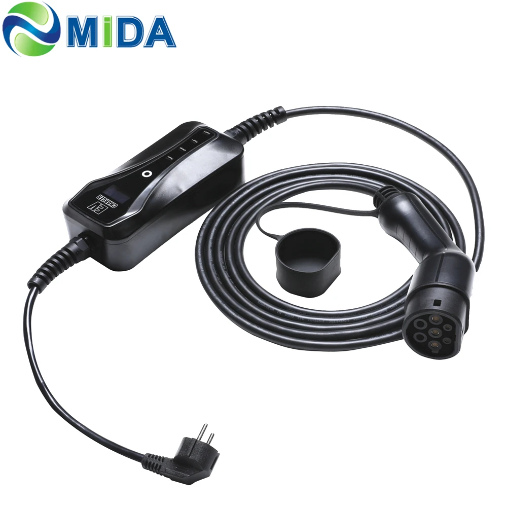 

Level 2 Charger 5M 16Amp EU Plug Type 2 Mennekes Portable EV Charging Type 2 Female Connector Car EV Charger Type 2