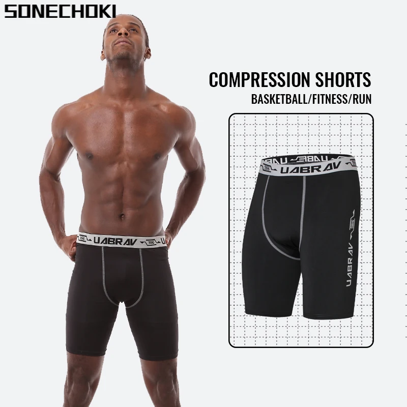 

Compression Basketball Shorts Men Black Running Training Workout Underwear Quick Dry Bottom Men Gym Fitness Shorts Bodybuilding