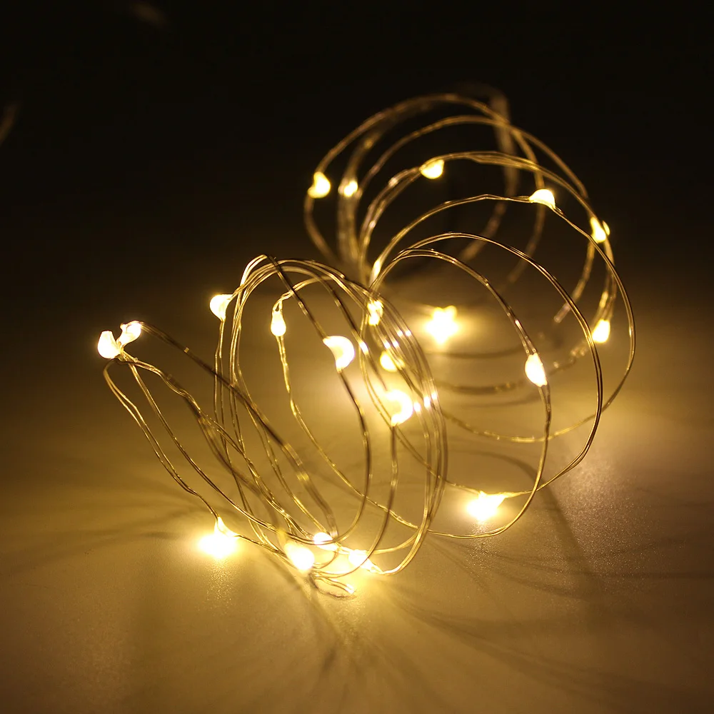 

2M 5M Copper Wire LED String lights Waterproof Holiday lighting For Fairy Christmas Tree Wedding Party Decoration