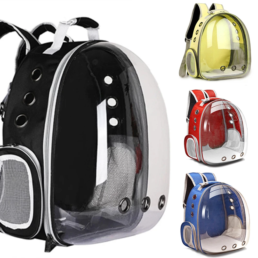 

Pet Backpack Travel Carrier Puppy Cat Dog Bag Capsule Cage Breathable Window Bubble Accessories Carrying Supplies Transparent