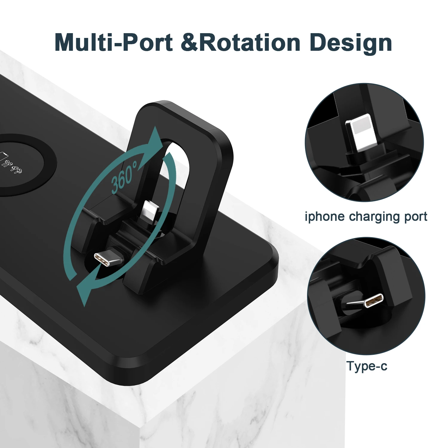 Беспроводное зарядное устройство 15 Вт Qi для iPhone 12 11XS Pro Max X For Watch 5 4 Airpods быстрая