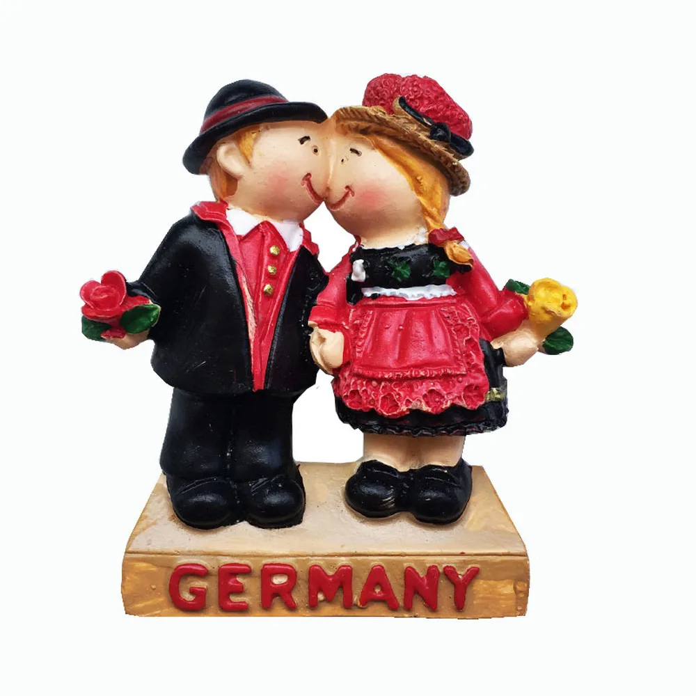 

BABELEMI 1PCS Germany Fridge Magnet Souvenir Kissing Couple Refrigerator Magnets Home Decorations imanes para el refrigerador