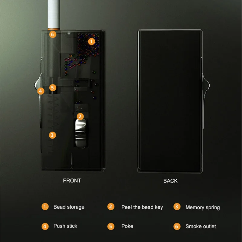 Новый DIY дыма пуш ап мяч коробка для сигарет взрыв шарик держатель табака мяты