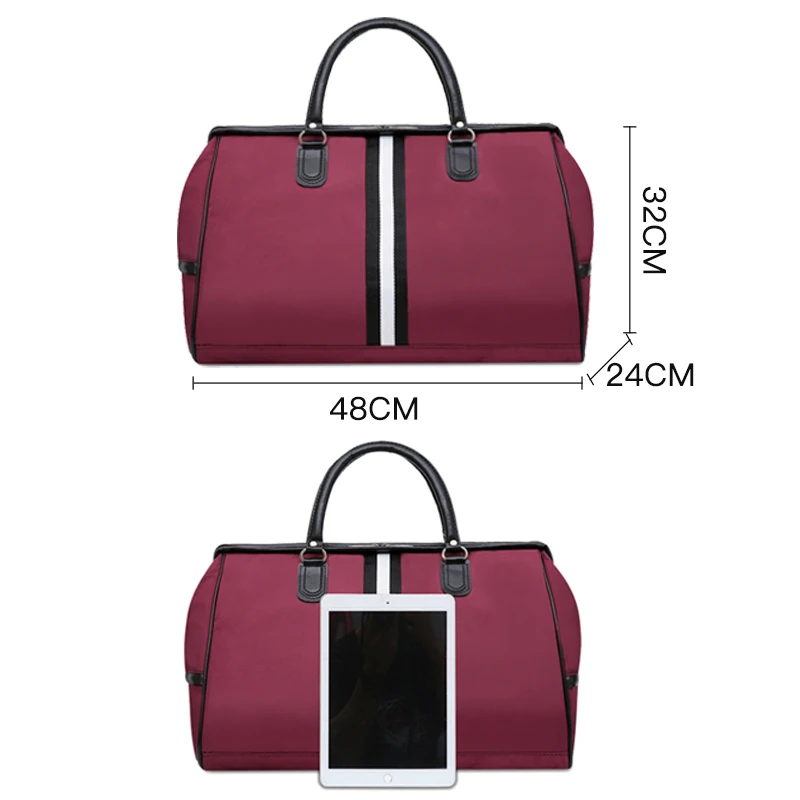

2019 Women Gym Bag Striped Travel Fitness Bag Yoga Pack Nylon Luggage Handbag Deporte Mujer Sac De Sport Gymtas Outdoor XA889WA