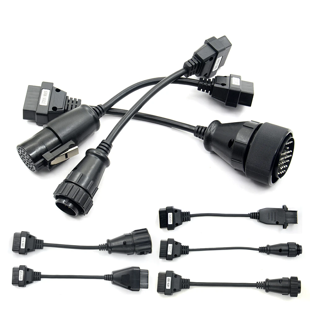 Полный комплект 8 кабелей для грузовиков автомобильных диагностический