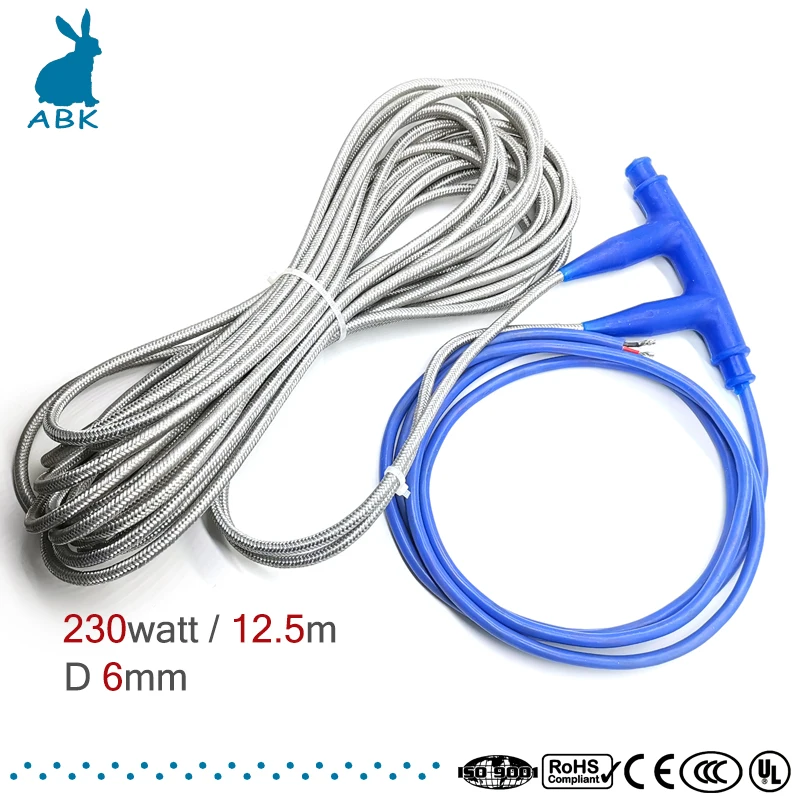 230 Ватт/12 5 метр нагревательный кабель Профессиональный из углеродного волокна