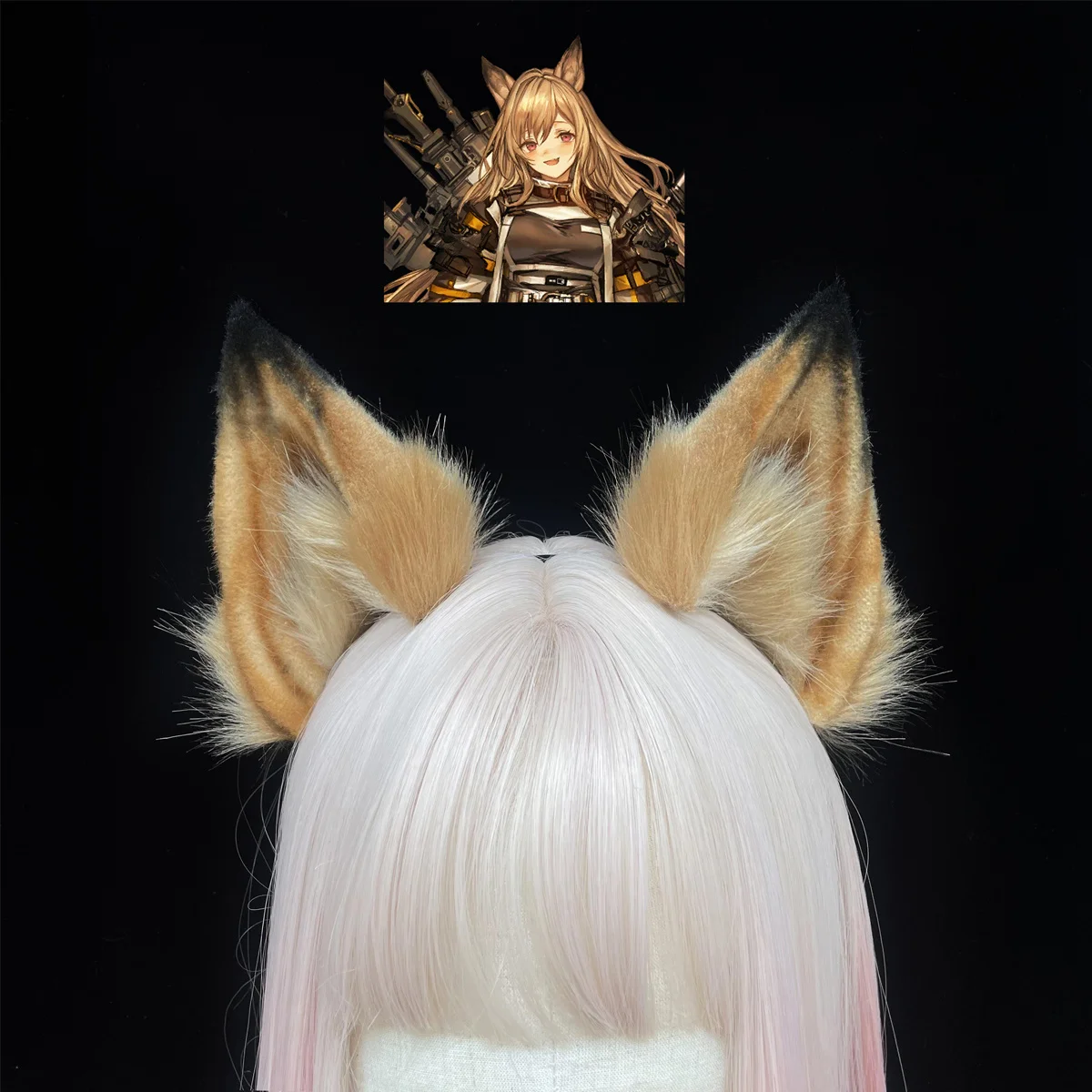 

New Arknights Cerberus Cosplay Dog Ears Hairhoop Wolf Fox Headwear Headband For KC Costume Accessories