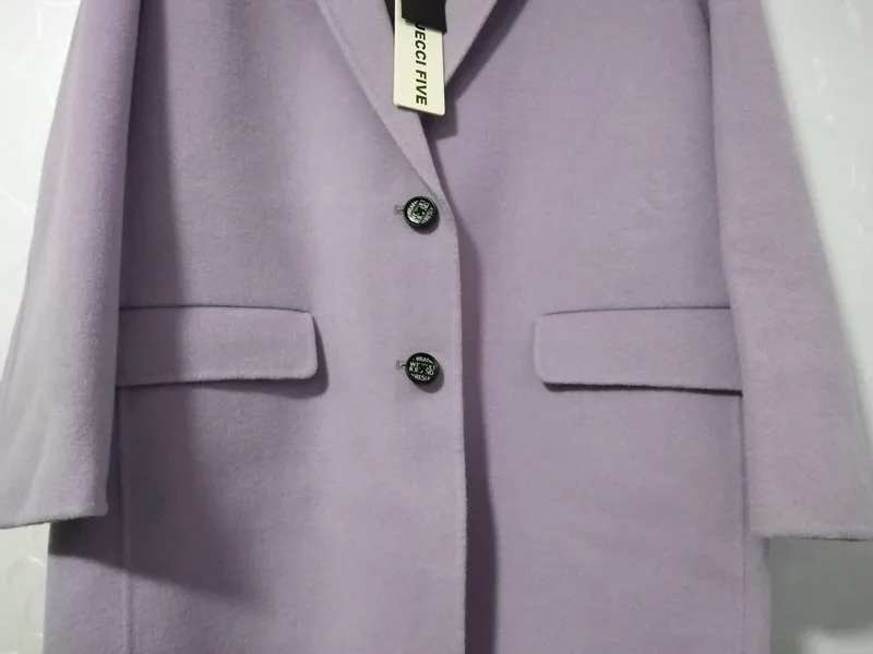 

Sobretudo Sale Long Winter Coat Abrigo Mujer Women's 2020 Winter New Lapel Mid-length Casual Light Double-sided Tweed Jacket