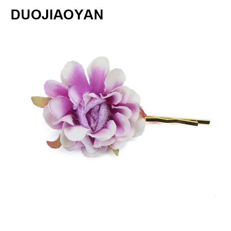 И очаровательная новая имитация ткани искусство маленький цветок заколка для
