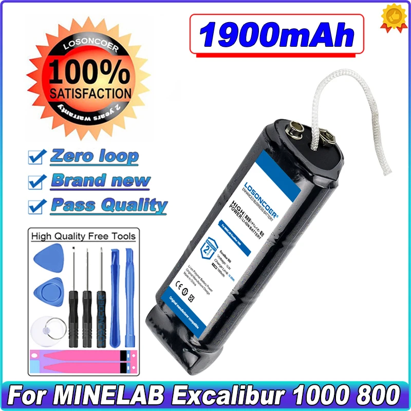1900 мА/ч Батарея для MINELAB Excalibur 1000 800 детектор металла II накладки меч обзор