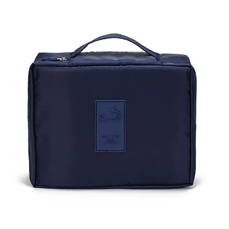 Navy blue Новинка, многофункциональная косметичка для путешествий, женская сумка, косметички, органайзер для туалетного столика, женские водонепроницаемые футляры для хранения - Цвет: Navy blue