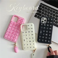luminous keyboard with mouse silicone phone case for realme 5 5i v5 8 c3 c11 c15 c20 c21 c25 antistress sensory game cover