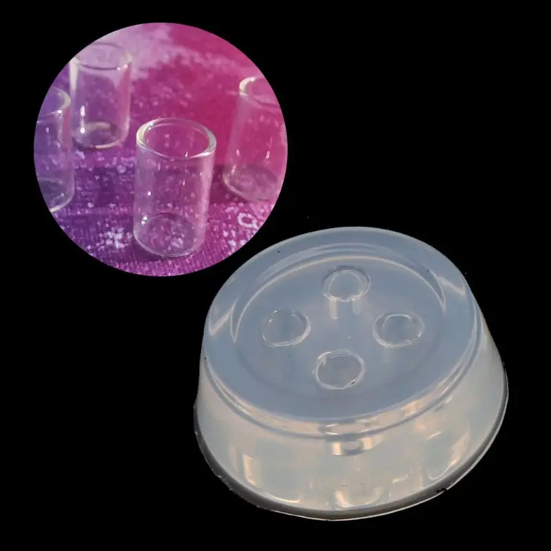 

3D Mini Glass Bottle Resin Mold Drink Bottle Straw Milk Cup Resin Casting Mold