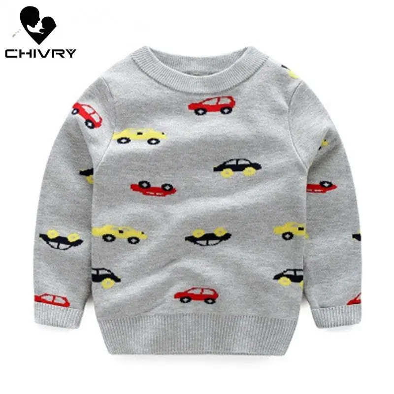 Детский пуловер Свитер Сезон осень зима Вязаный свитер с круглым вырезом и