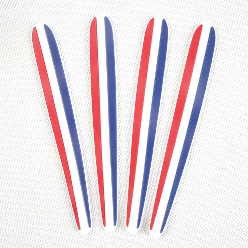 4 шт. Универсальная мягкая резиновая защитная пленка на запястье для двери автомобиля подходит для мини-авто ручки наклейки в виде царапин модные наклейки аксессуары - Название цвета: France flag handle