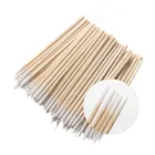 100 шт. одноразовые сверхмаленькие ватные палочки без ворса Микро Кисти деревянные ватные палочки инструменты для удаления клея для наращивания ресниц